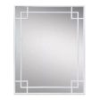 160cm White Mirror With Corner Detail by Florabelle Sale