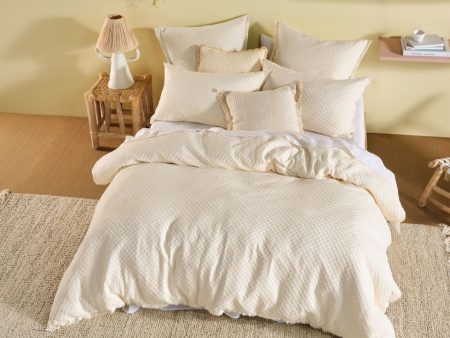 Raquelle Vanilla Quilt Cover Set by Linen House Sale