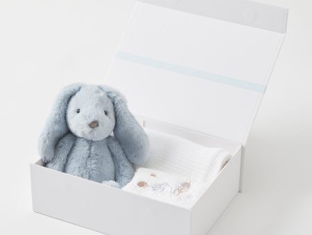 Pale Blue Bunny Hamper Gift Set by Jiggle & Giggle Online now