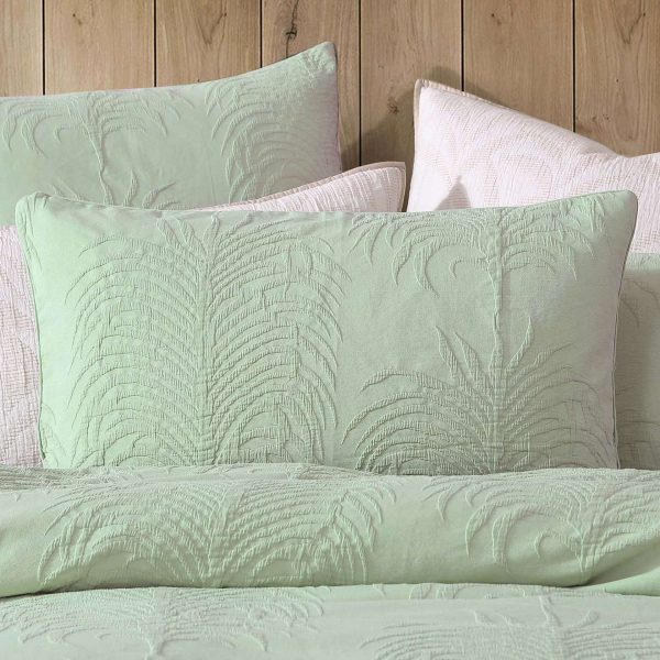 Tropicana Sage Quilt Cover Set by Logan and Mason Platinum Online Hot Sale