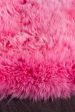 Natural New Zealand Sheep Skin Rug (Pink) by Rug Culture For Sale