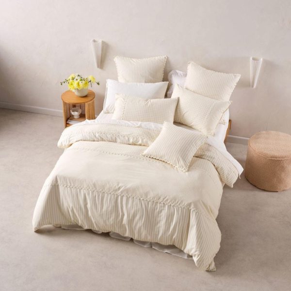 Chica Natural European Pillowcase by Linen House Supply