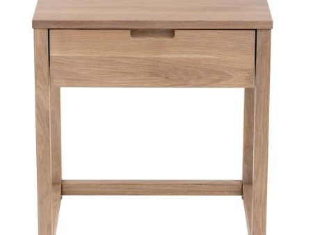 Oslo Oak 1 Draw Bedside Table White Washfinish Online