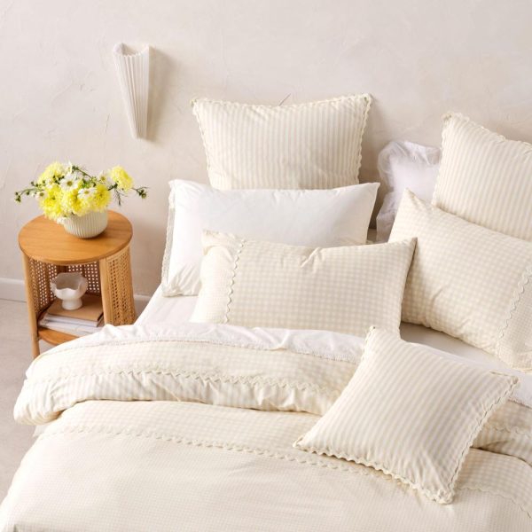 Chica Natural European Pillowcase by Linen House Supply