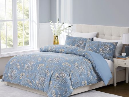 Marlbrook Dusky Seaspray Quilt Cover Set by Laura Ashley on Sale