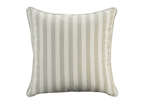 55Cm Throw Cushion Natural Wide Stripe Online