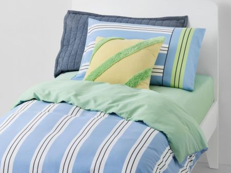 Fenix Mid Blue Quilt Cover And Sheet Bedding Set by Sheridan Online Hot Sale