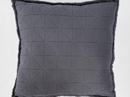 Quilted Cushion Dark Grey by Florabelle Cheap