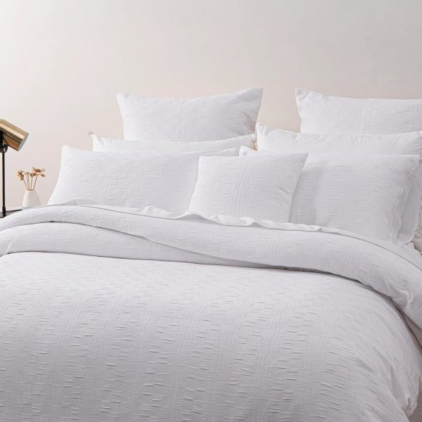 Cosmo White Quilt Cover Set by Bianca Online now