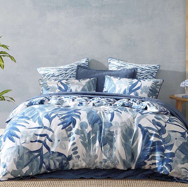 Atherton Blue Quilt Cover Set by Logan and Mason Fashion