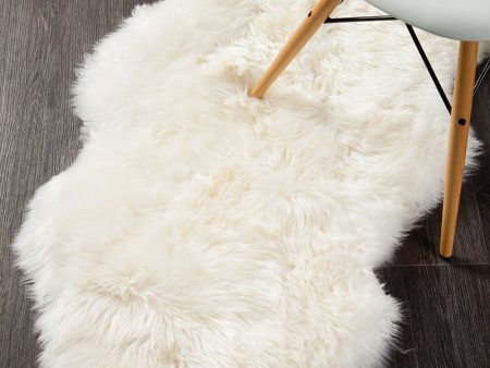 Natural New Zealand Sheep Skin Rug (White) by Rug Culture For Discount