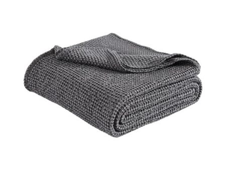 Urban Charcoal Waffle Blanket by Private Collection Cheap