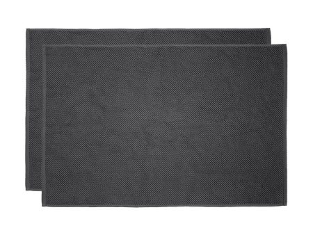 Angove CHARCOAL Bath Mat 2 Pack by Bambury Fashion