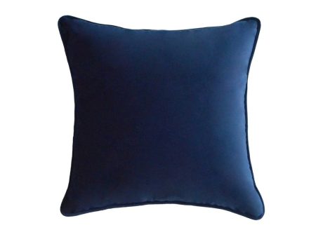 55Cm Throw Cushion Navy Velvet by Florabelle Supply