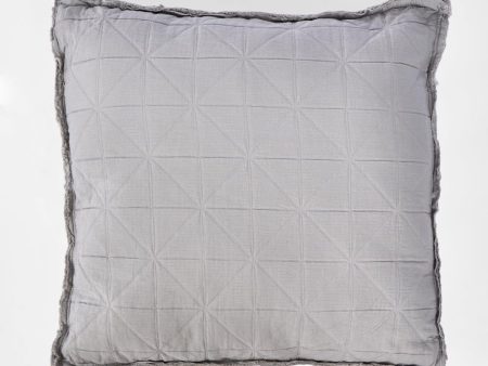 Quilted Cushion Light Grey by Florabelle Supply