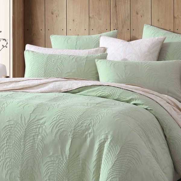 Tropicana Sage Quilt Cover Set by Logan and Mason Platinum Online Hot Sale