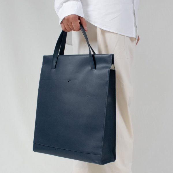 Adjustable Tote Bag in Navy Blue Discount