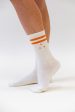 MERRI Athletic White Cotton Crew Socks For Discount