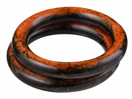 Nava Chunky Bangles - Black Orange Online