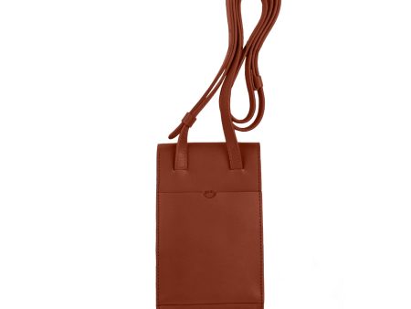 Adjustable Phone Bag in Rust Brown Sale