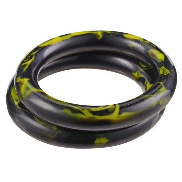 Nava Large Bangle - Black Tarragon Fashion