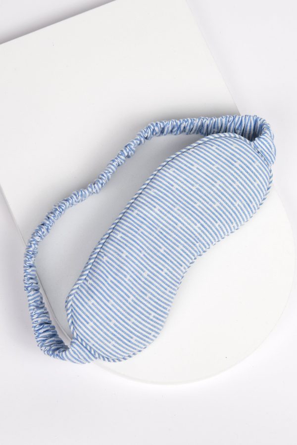 Viola ethical-cotton eye mask - Mountain Blue For Discount