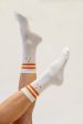 MERRI Athletic White Cotton Crew Socks For Discount