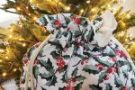 GREEN HOLLY CHRISTMAS SACK Sale