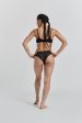 Ume recycled-tulle mid-rise briefs - Volcanic Black on Sale