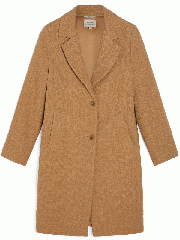 Structured Vegan Wool Coat Online Sale