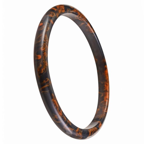 Nava Slim Bangle - Black Orange For Discount