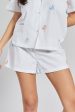 Tsubaki embroidered woven-cotton shorts - Glacier White Sale