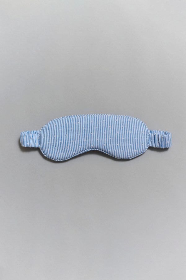 Viola ethical-cotton eye mask - Mountain Blue For Discount