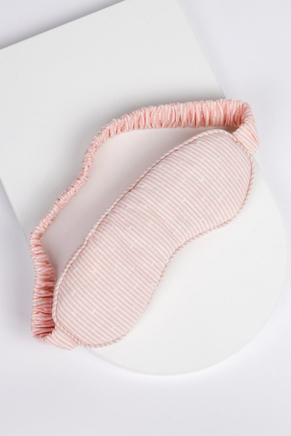 Viola ethical-cotton eye mask - Dawnlight Coral Fashion