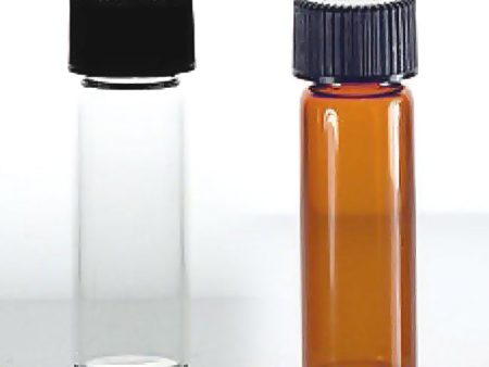 2 Dram (1 4 Oz., 7.4 ml) Size -  Glass Vials Bottles With Foam Lined Black Caps Online Sale