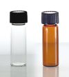 1 Dram (1 8 Oz., 3.7 ml) Size -  Glass Vials Bottles With Foam Lined Black Caps Sale