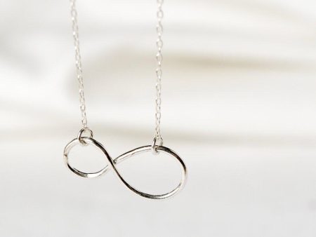 Silver Infinity Necklace For Sale