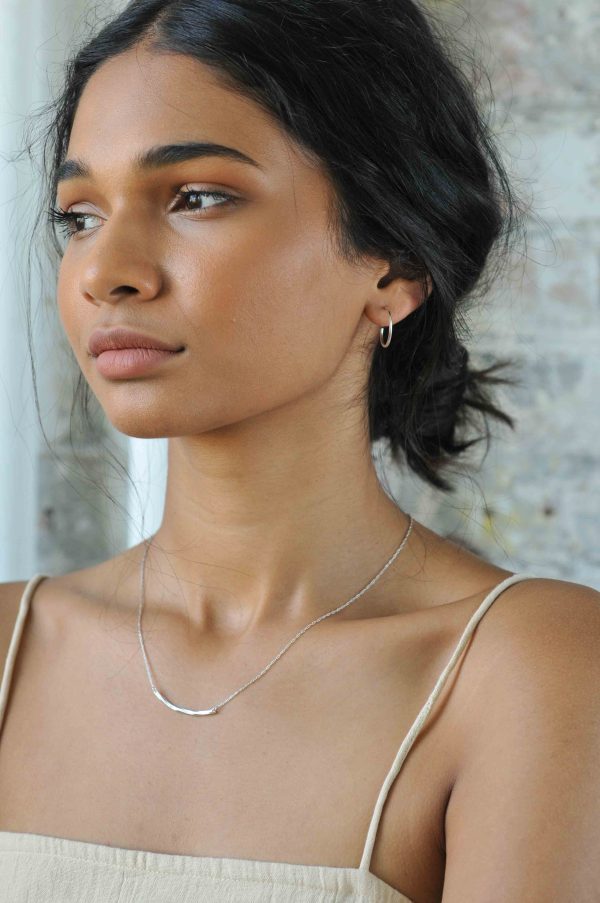 Silver Small Delicate Hoop Earrings Discount