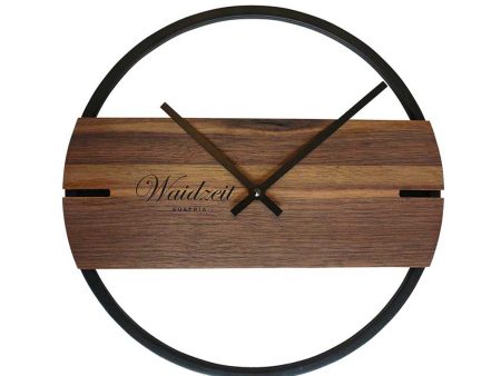 Waidzeit Wall Clock Novum walnut on Sale