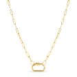 Daphne Gold Paperclip Link Chain Necklace Hot on Sale