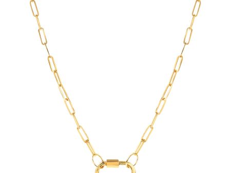 Daphne Gold Paperclip Link Chain Necklace Hot on Sale