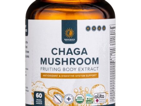 Wholesun Wellness - Organic Chaga Mushroom - 60 Capsules Supply