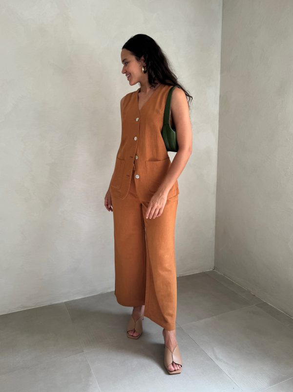 Cinnamon Linen Pants by Nice Things Hot on Sale