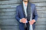 Black and White Spot Bamboo Scarf Online Sale