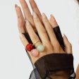 Bubble Green Aventurine Gold Ring (size adjustable) Cheap