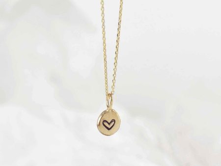 9ct Gold Tiny Heart Necklace Discount