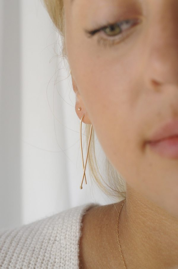 9ct Gold Long Twist Earrings Sale