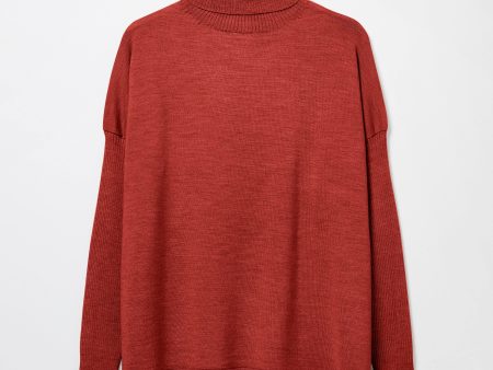 Hadid Oversized Polo Neck Sweater Hot on Sale