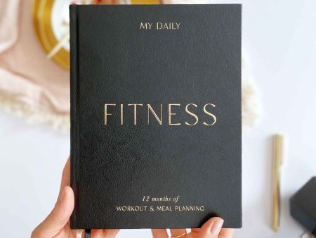 My Daily Fitness Planner - Workout and Meal Planner (Black Vegan Leather) Fashion