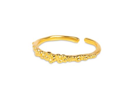 Caviar Gold Stacking Ring (adjustable) Online